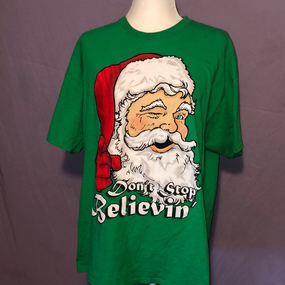christmas Tops - EUC- Santa Christmas T-shirt